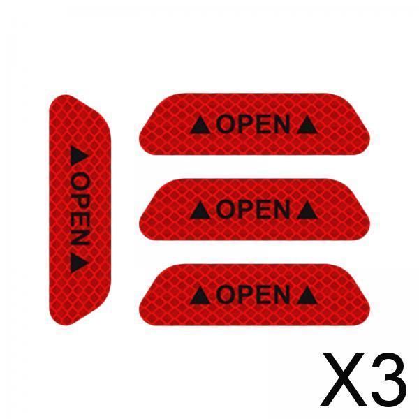 3x4x Reflective Tape Strong Adhesion for Vehicles Motorcycle Automotive Red