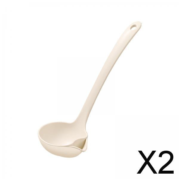 2xOil Filter Spoons Durable Skimmer Kitchen Oil Separator for Soup Salad Home