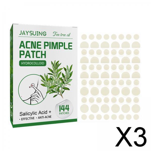 3x144x Acne Pimple Patches Sweatproof Stickers for Fading Acne Marks Skin Care