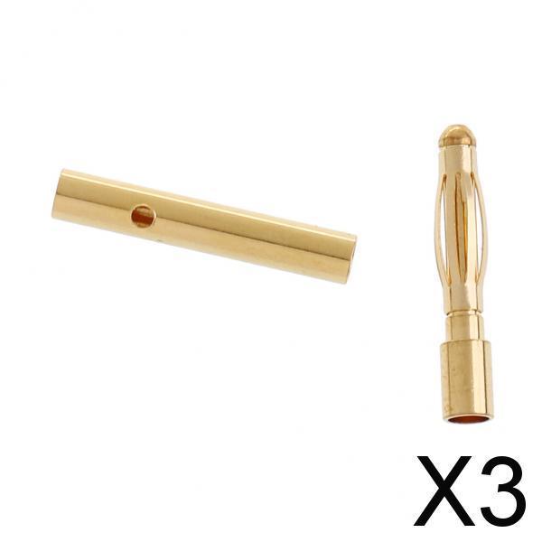 3x10 Pairs 2.0mm Gold-plated Banana Plug Connector DIY RC Battery ESC Motor