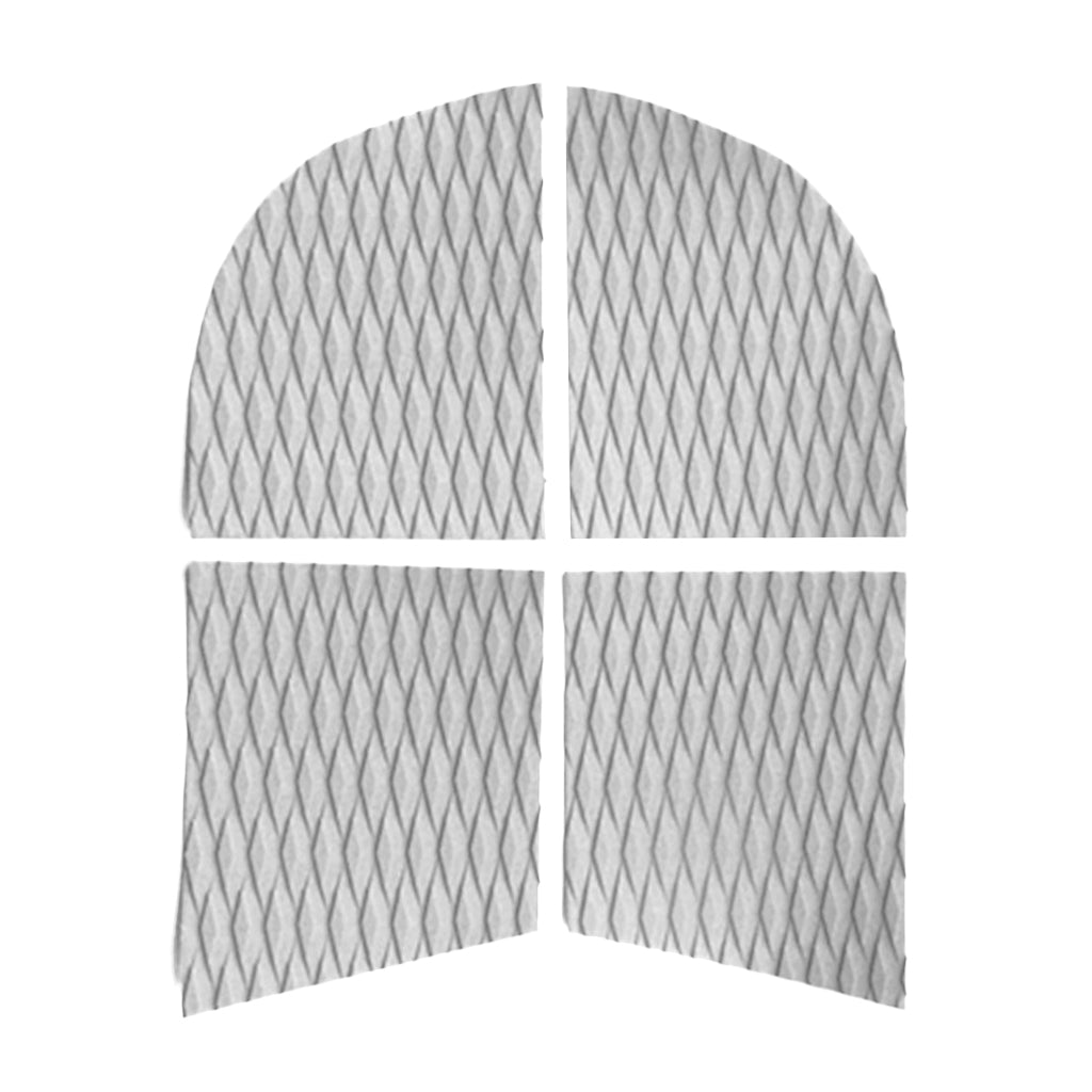 4 Pieces Dog Traction Pad Deck Grip Mat Tail Pad for Surfboard Grey