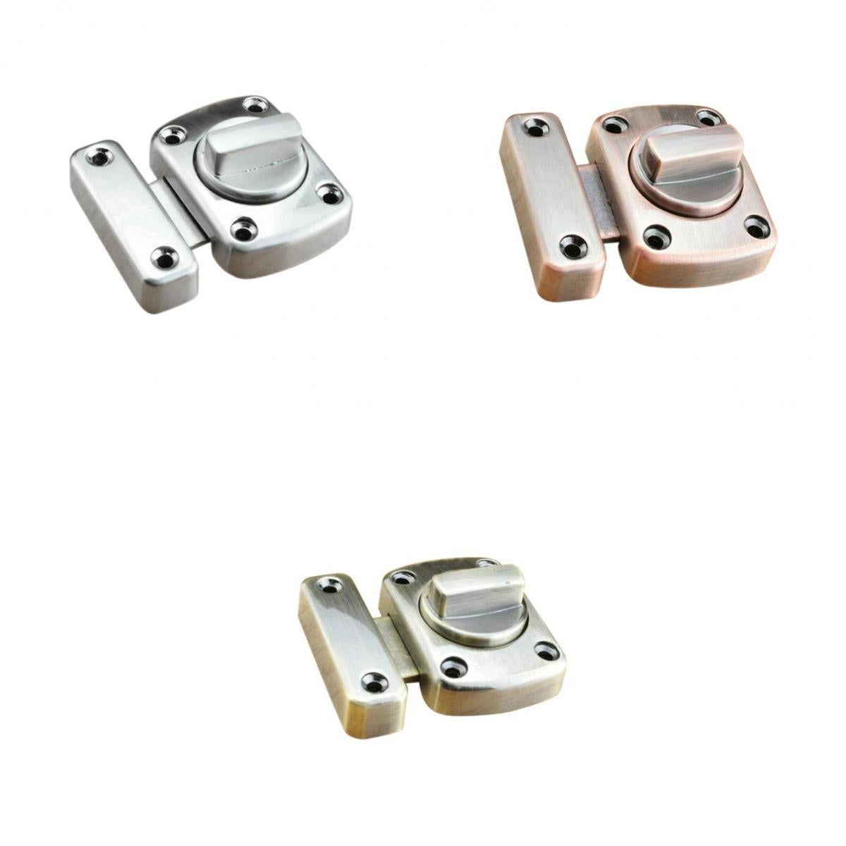 3Pieces Door Turn Bolt Lock Stainless Steel Toilet Privacy Latch Size S