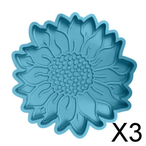 3xDIY Crafts Sun Flower Coaster Mould Silicone Mold Cup Mat Making Casting