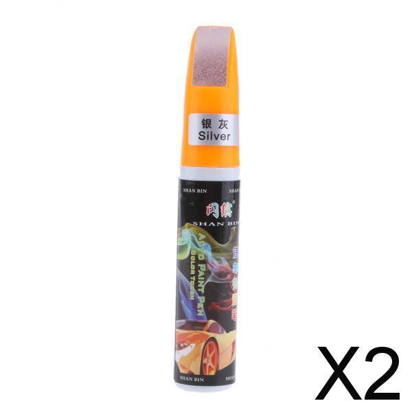 2xCar Paint Repair Pen Fix It Pro Clear Scratch Remover Touch Up Pens gray
