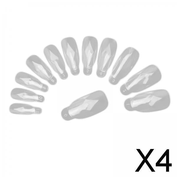 4xPlastic Artificial False Nail Tips Fake Nails Fingernail Nail Art