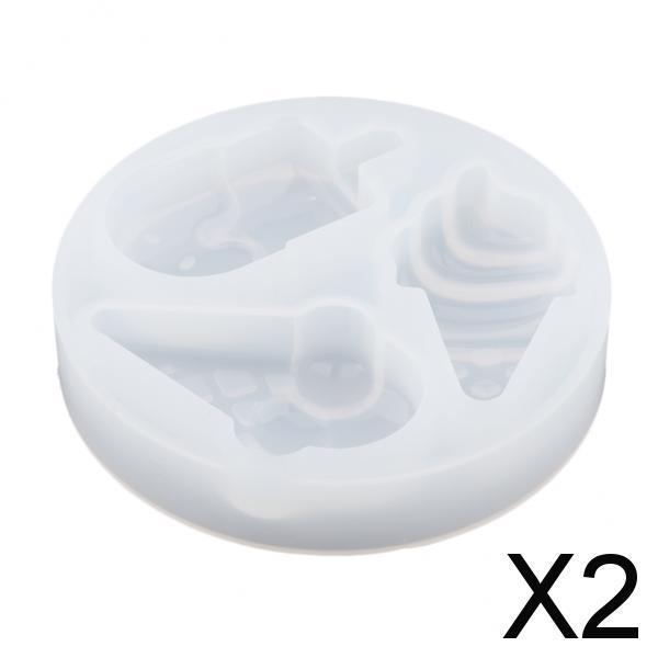 2x1 set 3pcs /4pcs silicone ice cream mold DIY epoxy resin mould 4pcs Rectangle