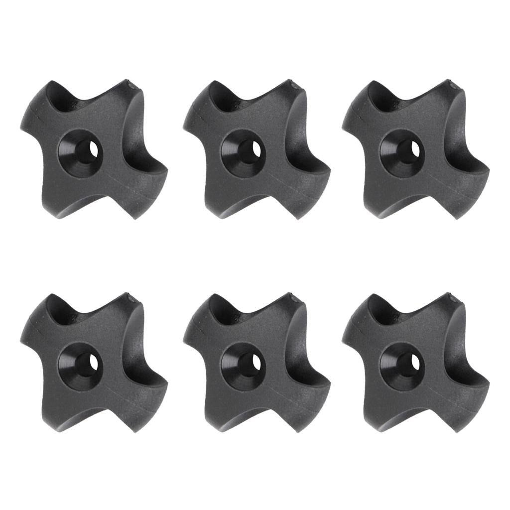 6 Pieces Black Nylon Deck Line Guide Canoe Marine Boat Kayak Fitting