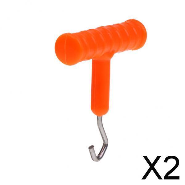 2xKnot Rig Puller Tester Tightener Carp Terminal Tackle for Hair Rig Orange
