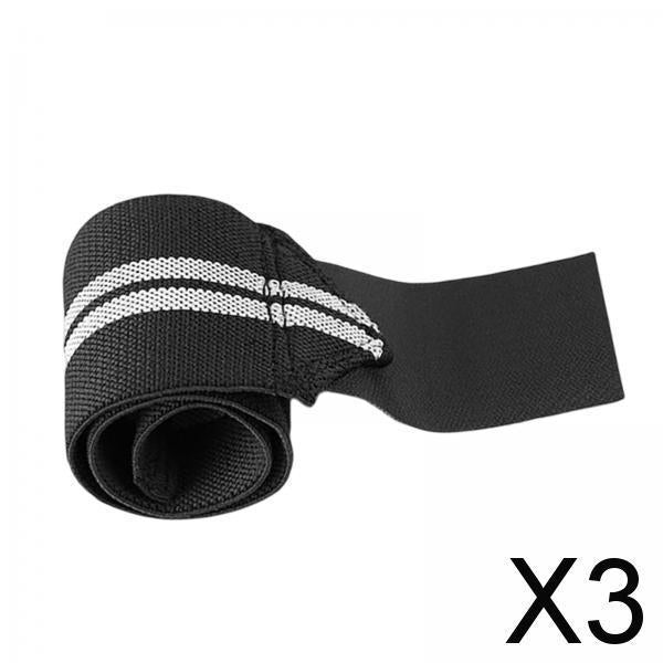 3xWrist Wraps Weightlifting Women Unisex for Weight Bearing Strain Working Out Gray