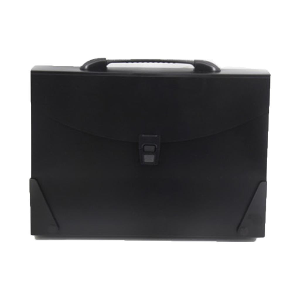 Expanding File Folder Document Storage Bag Filing Letter Organizer Black