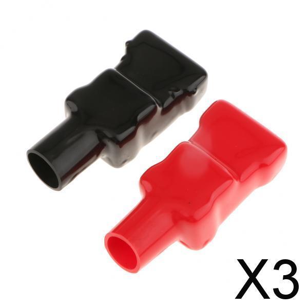 3x1 Set Universal PVC Battery Terminal Insulating Protector Covers