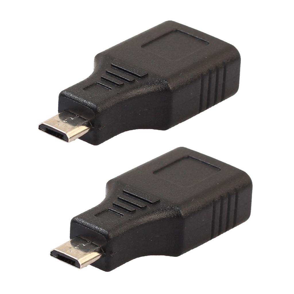2 Pieces Micro USB Male to USB 2.0 Female OTG Adapter For Android Phones
