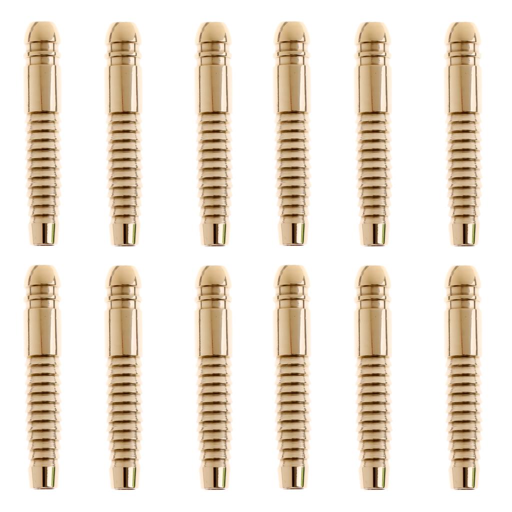 12 Pieces 16 Grams Copper Dart Shaft Barrels for Soft and Steel Tip Darts