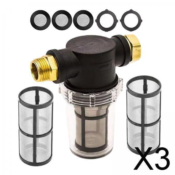 3xSediment Filter Attachment for Pressure Washer 3/4 Thread for Car Wash RV