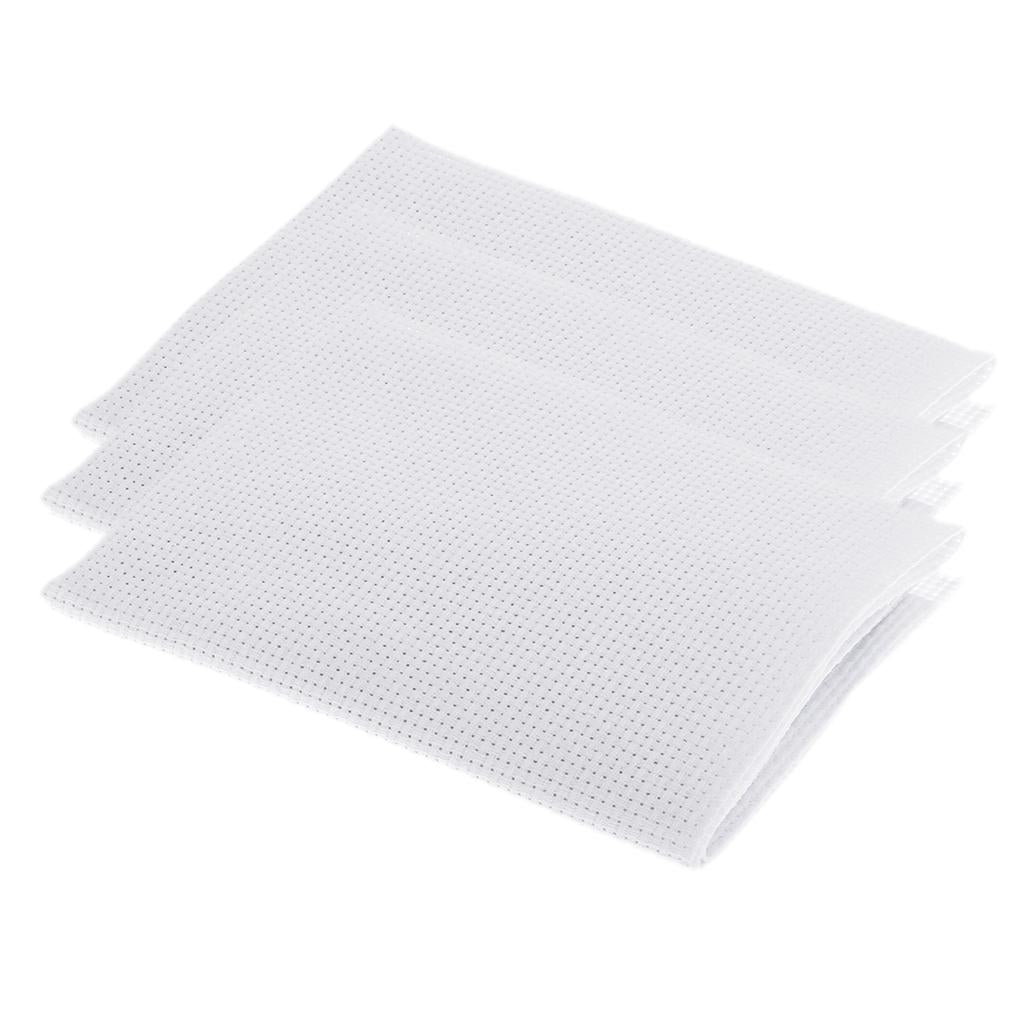 3Pcs Classic Reserve Aida Cloth Cross Stitch Hand Embroidered Fabric 14CT