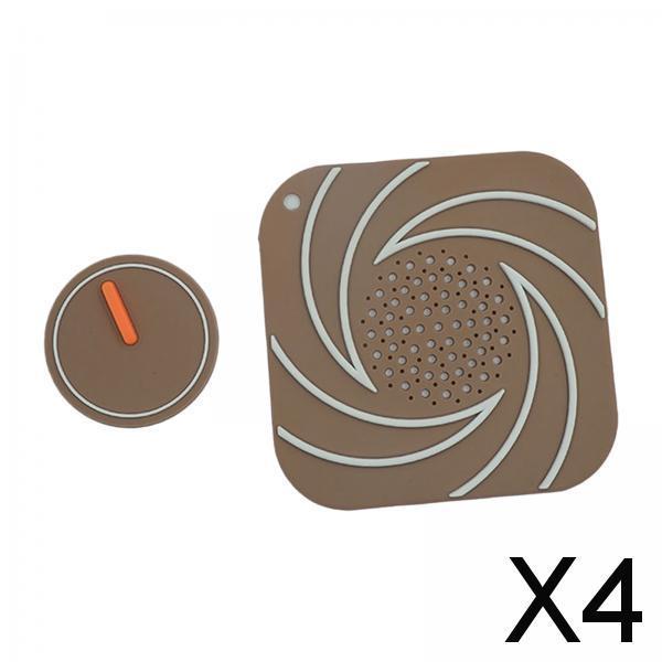 4xSewer Deodorant Floor Drain Pad Flexible Drain Plug for Laundry Kitchen Dorm Brown