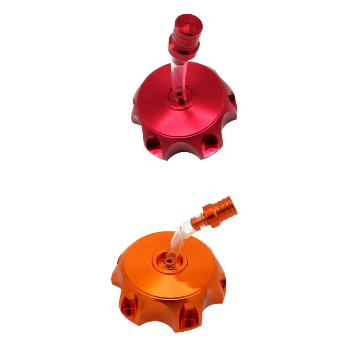 ATV Dirt Pit Bike CNC Aluminum Gas Fuel Tank Cap Breather Vent Red/Orange