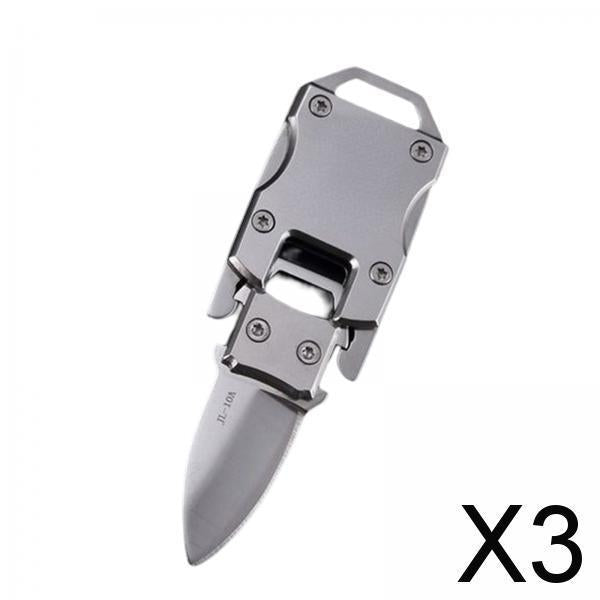 3xMultifunction Folding Knife Emergency Survival Hiking Camping
