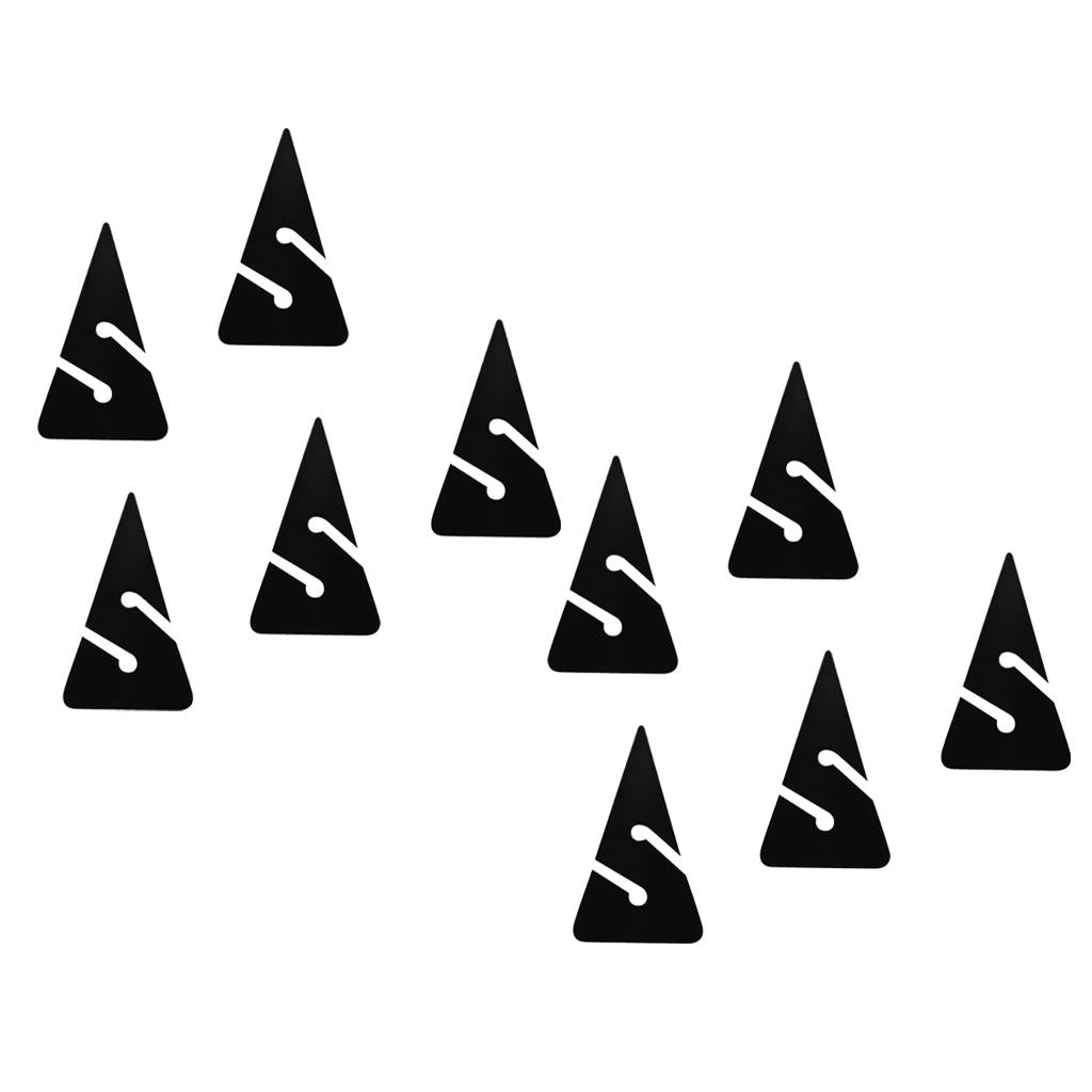 10 Pieces Triangle Line Arrow Marker for Scuba Cave and Wreck Diving Black