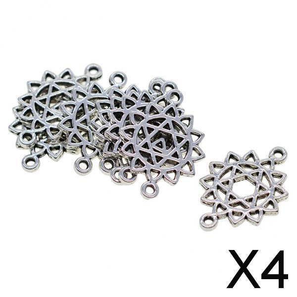 4x50x Tibetan Silver hexagram Charms pendants DIY crafts jewelry making