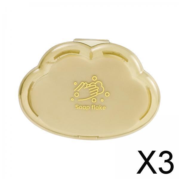 3x50Pcs Soap Sheets for Hand Washing for Backpacking, Traveling Camping yellow