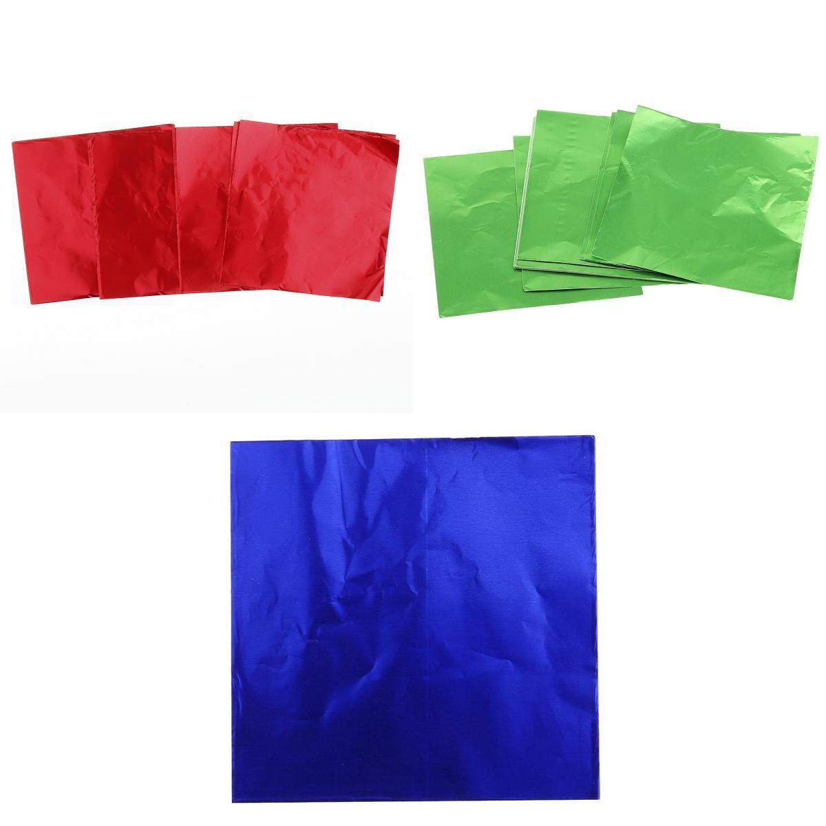 300 Pieces 8x8cm Chocolate Sweets Foil Wrappers DIY Package Candy Papers
