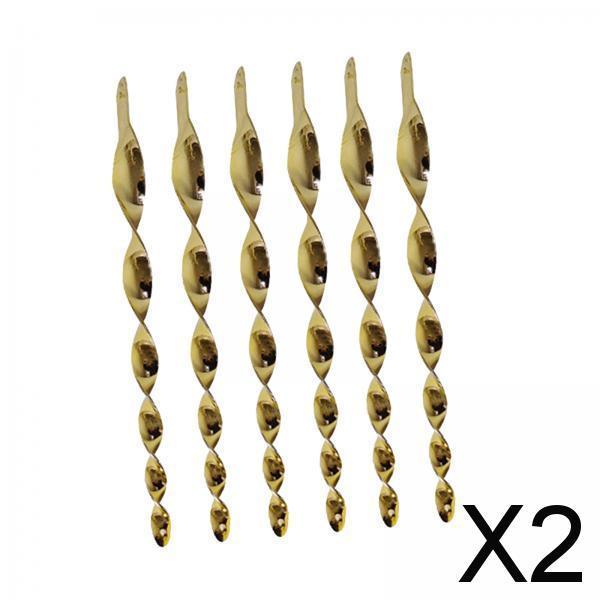 2x6Pcs 12inch Bird Repellent Reflective Spiral Scare Rods Decoration Accessory Aureate