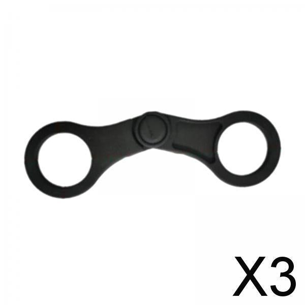 3xSnorkel Clip Replacement Portable Flexible Diving Soft Snorkel Keeper Unisex Black Color 8 Shaped