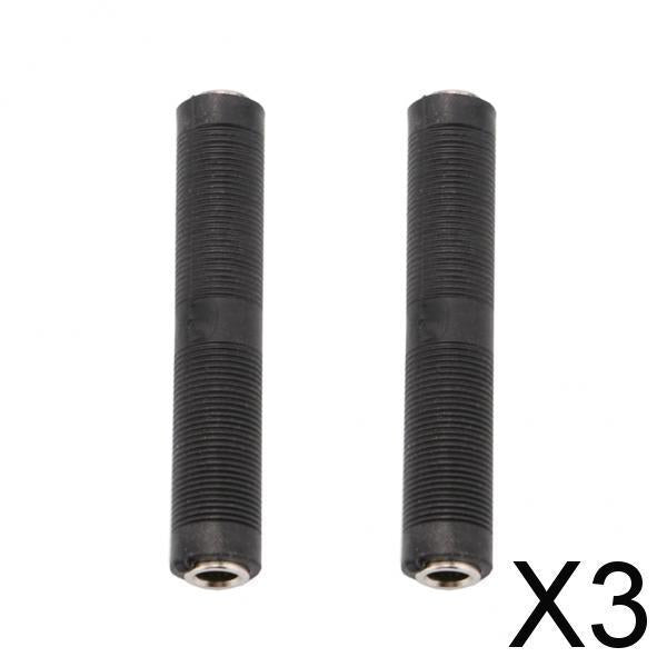 3x2x Mono RCA 6.35mm 1/4 Female Jack to Female Audio Coupler Adapter F/F Gold"