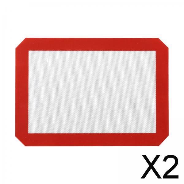 2xKitchen Silicone Baking Mat Liners Heat Resistant for Macaron Pastry Cookie