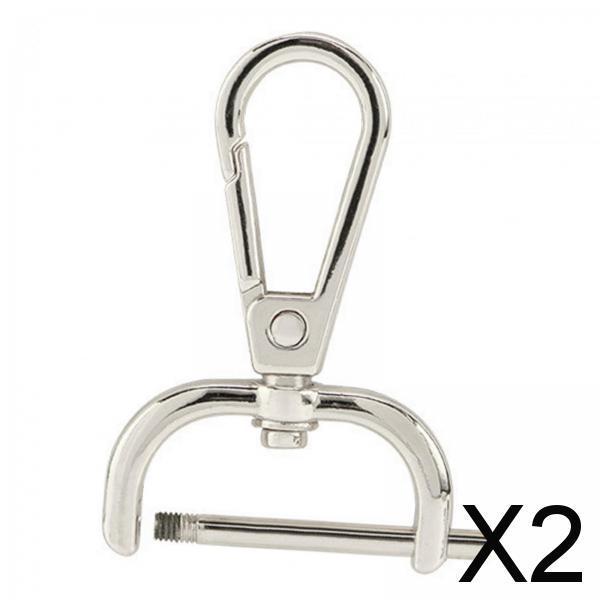 2xSwivel Snap Hooks Replacement DIY Crafts Trigger Clips Swivel Lobster Clasps 19mm Silver