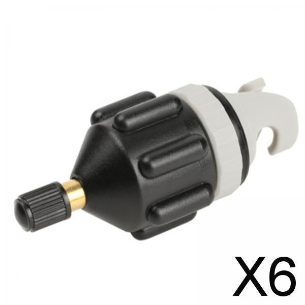 6xInflatable Boat SUP Pump Adaptor Converter for Boat Stand up Paddle Board black