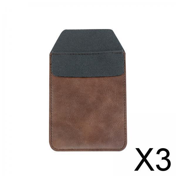 3xPocket Protector Leak Thick PU Leather for Shirts Pants Lab Coats Coffee