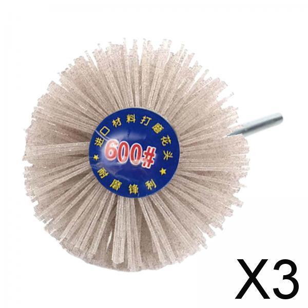 3xGrinding Nylon Wheel Brush Wire Brush Wheel Cup Brush for Polishing 600 Grit