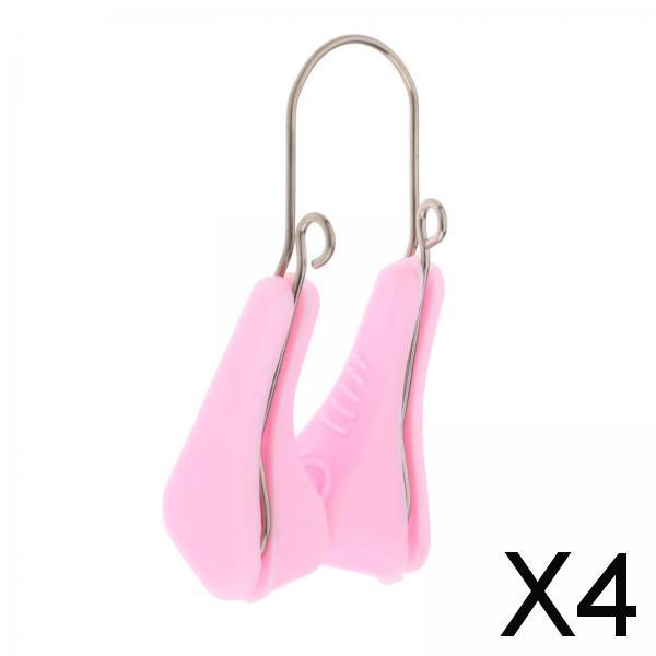 4xNose Shaper Lifter Clip Nose Beauty Up Lifting for Curved Nose pink