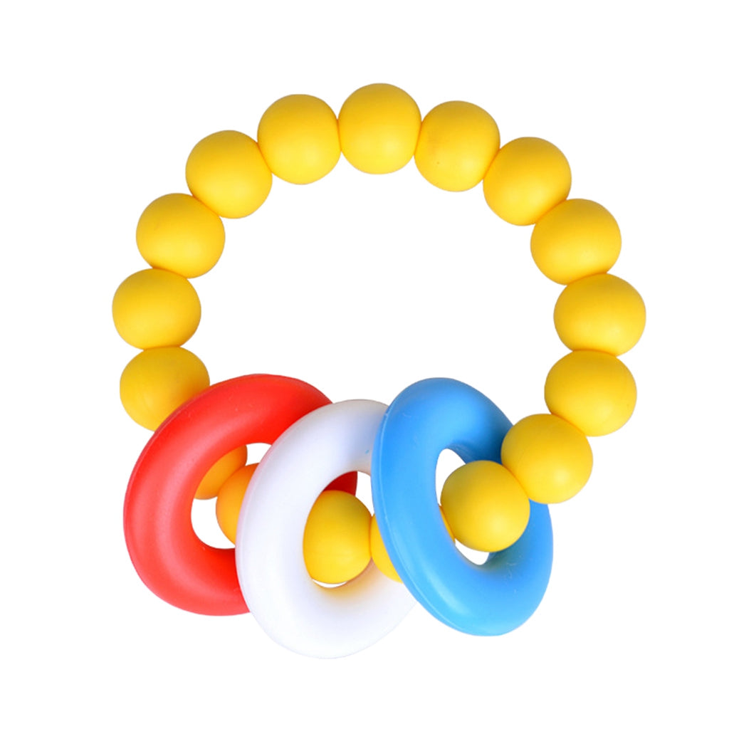 Baby Teething Toys BPA Free Children's Silicone Teething Bracelet Yellow