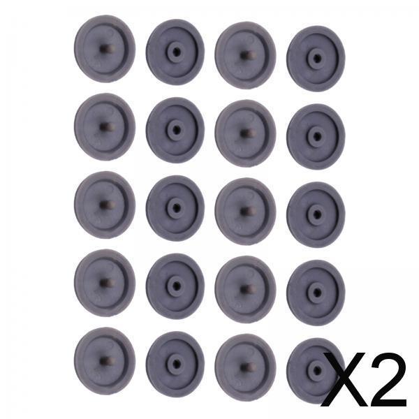 2xSeat Belt Stop Buttons Prevent Seat Belt Buckle from Sliding Down Belt Gray