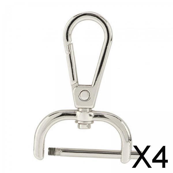 4xSwivel Snap Hooks Replacement DIY Crafts Trigger Clips Swivel Lobster Clasps 25mm Silver