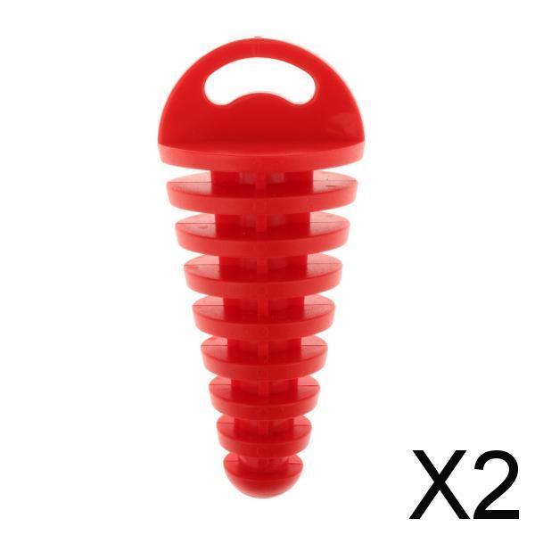 2xUniversal Motorcycle Exhaust Pipe Silencer Motorbike Muffler Insert Red