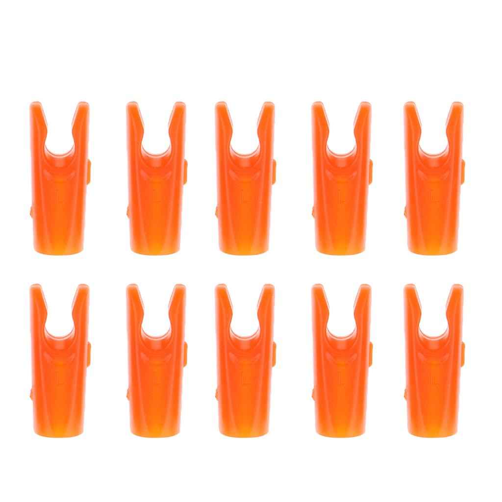10 Pcs Plastic Arrow Nocks for Archery Hunting Shooting Outdoor Sport Orange