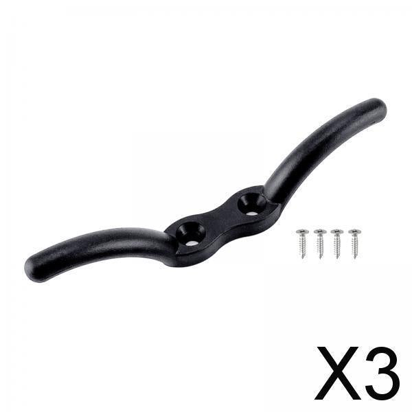 3xMarine Grade Nylon Flagpole Rope Cleat w/ Hardware Mount Screw 113mm