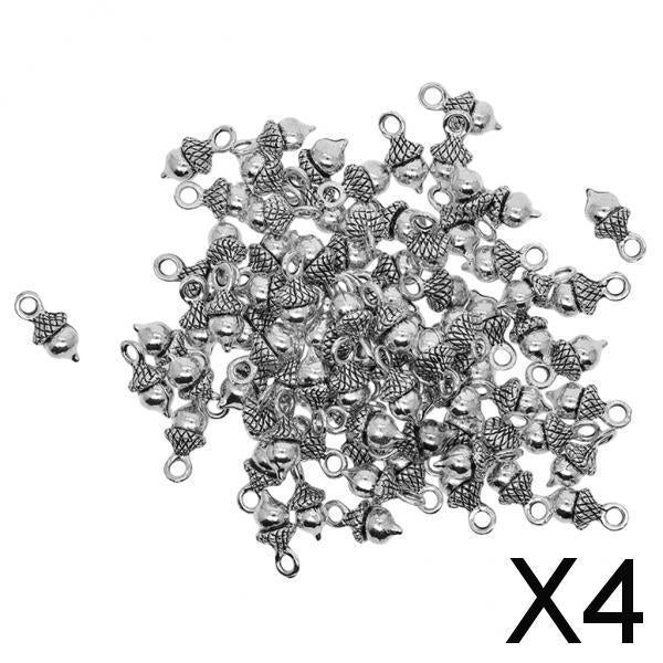 4x50 Piece DIY Antique Acorn Charms Pendants Dangle Beads Jewelry DIY Findings