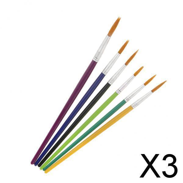3x6 Pieces Artist Painting brushes set for Oil Arcylic Watercolor Paint