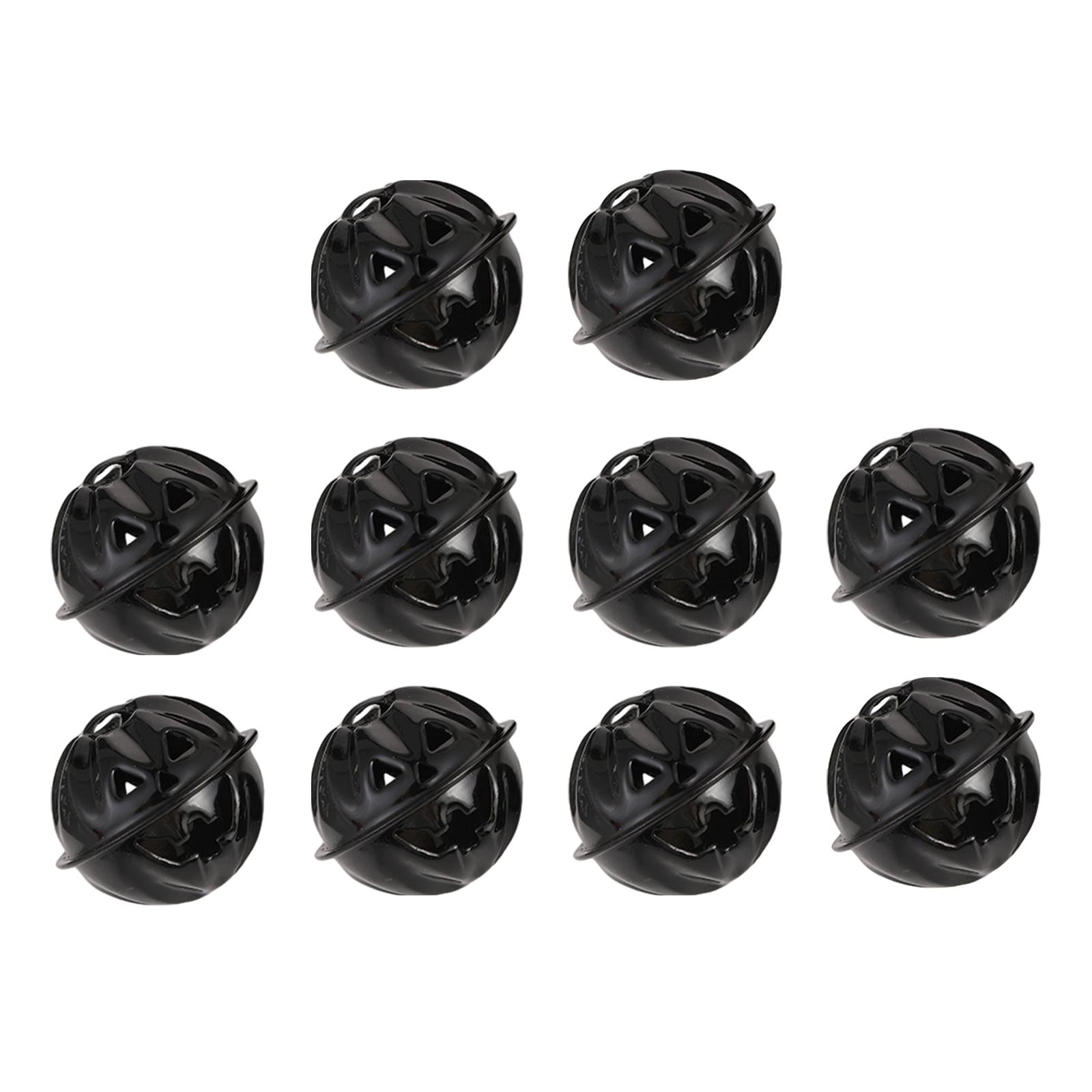 Pumpkin Bells Decor Pet Ghost Skull Bells for DIY Crafts Home Jewelry Black