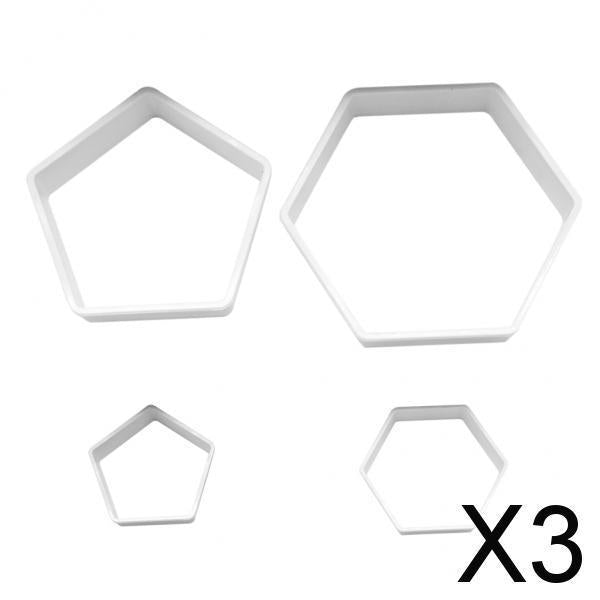 3xFootball Cookie Pastry Biscuit Cutter Fondant Cake Decorating Mold Tools