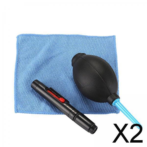 2x3 IN 1 Camera Cleaning Kit Reusable Air Blower for DSLR Optical Lens VCR