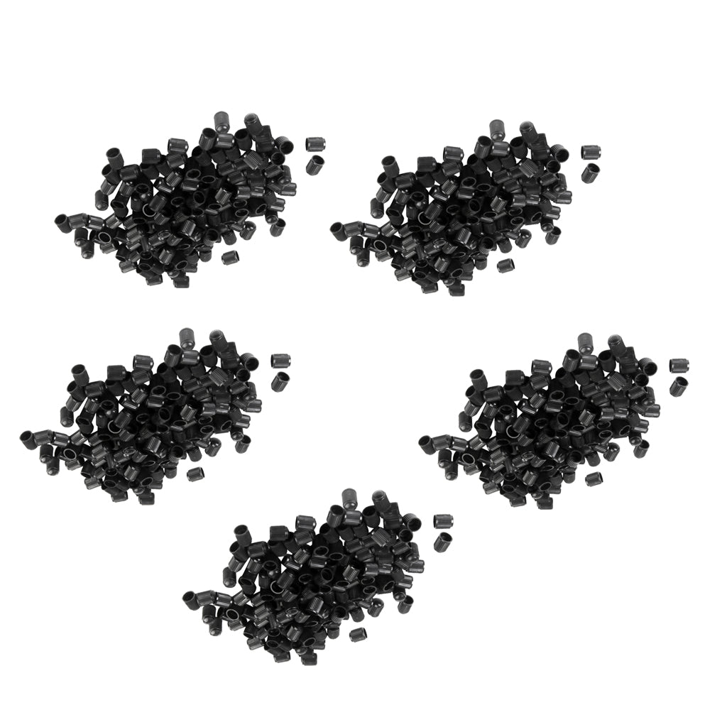 500Pcs Motorcyle Car Bike Bicycle Tyre Tire Air Valve Dust Cap Cover Black