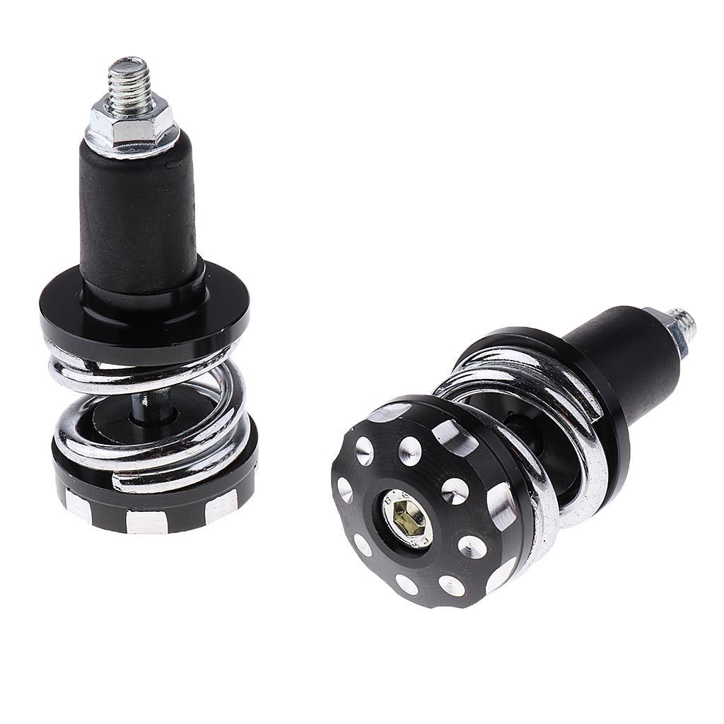 7/8 Motorcycle Anti Vibration Handle Bar End Plug Grip End Cap 22mm Black"
