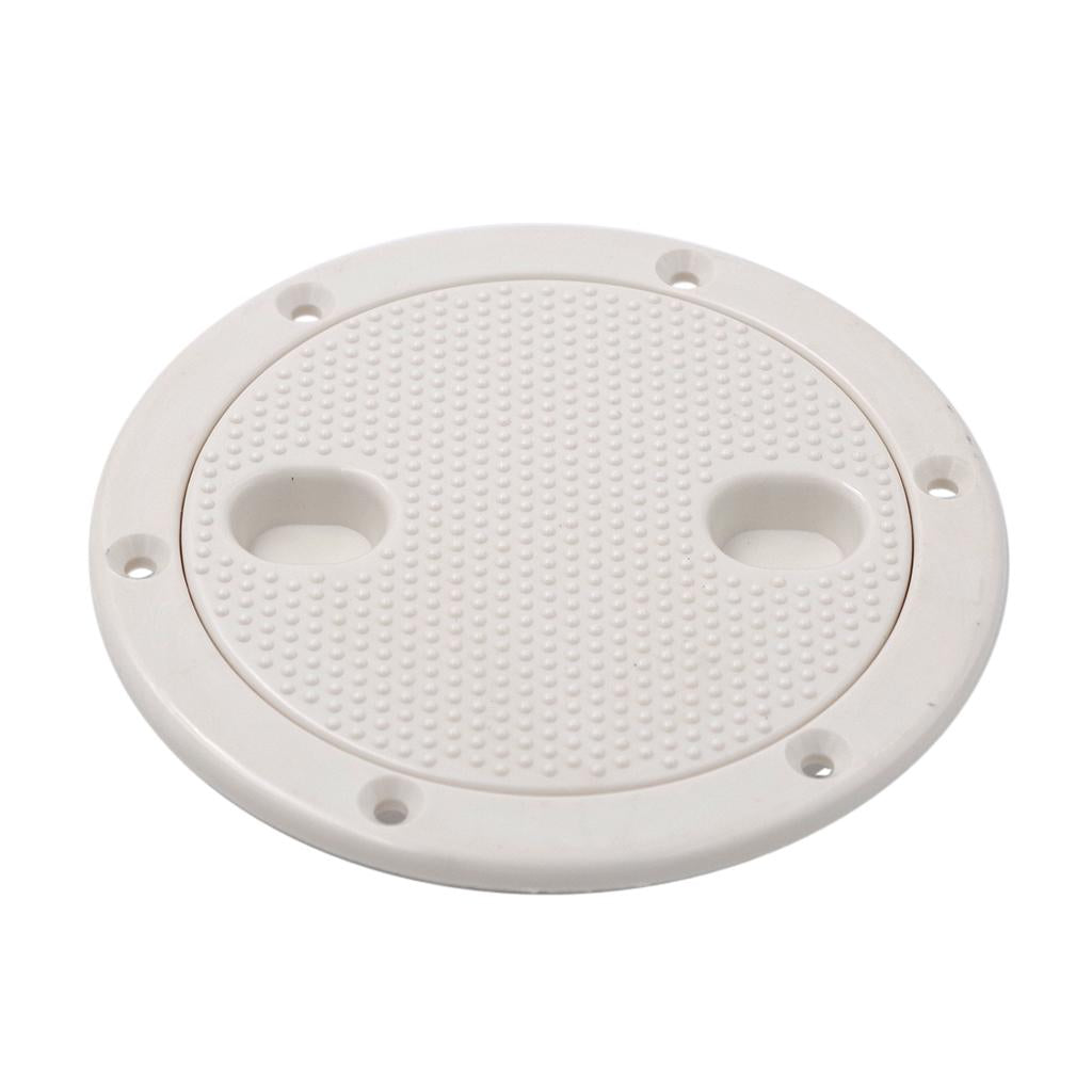 Marine Boat RV White 4 inch Access Hatch Cover Twist Screw Out Deck Plate