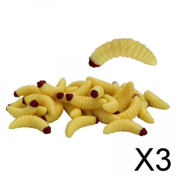 3x50pc Plastic Soft Fishing Lures Bass Fishing Worms Fishing Bait Worm Baits